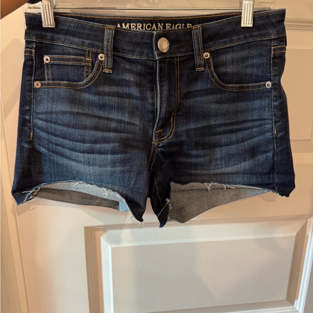 American Eagle Outfitters Women's Deep Indigo Jean Shorts